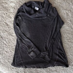 Allen Allen Charcoal Cowl Neck Sweater